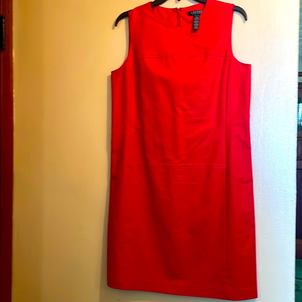Ralph Lauren NWOT Size 10 Red Dress  in pristine condition.